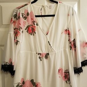 Candie's Large white floral dress